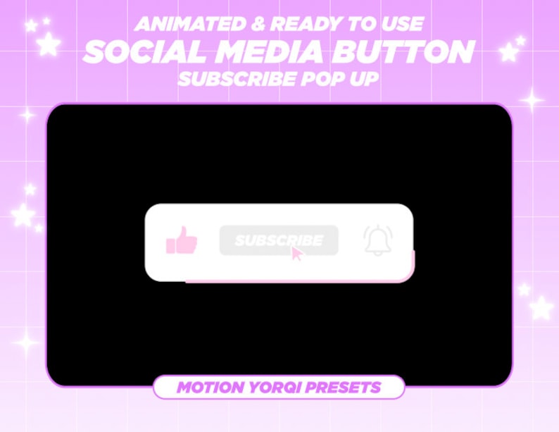 Custom Animated Social Media Subscribe Button Pop up Overlay - Etsy