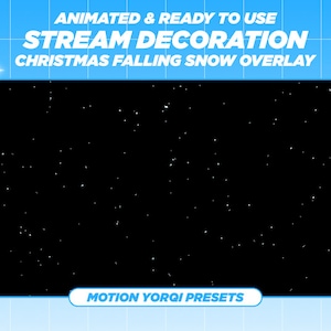 Animated Christmas Falling Snow Twitch Overlay: Stream Decoration