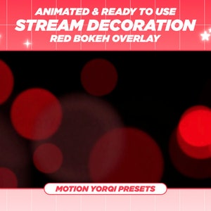 Animated Red Bokeh Particle Twitch Stream Overlay