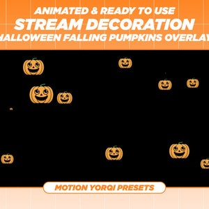 Animated Twitch Halloween Falling Pumpkins Overlay, Twitch Add-on, Stream Decoration, Cute Twitch Overlay, Twitch Halloween Overlay, Pumpkin