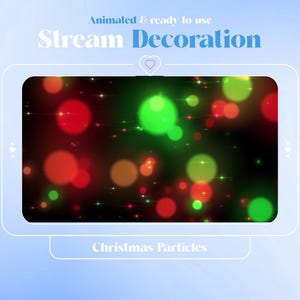 Animated Christmas Particle Overlay: VTuber Twitch Stream Decoration