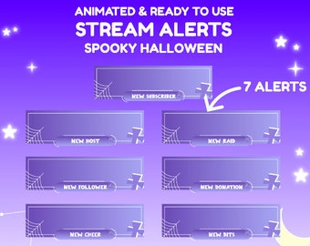 Alertas animadas de Halloween en Twitch: Decoración espeluznante para la transmisión