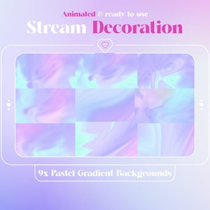 Animated Pastel Gradient Twitch Stream Backgrounds