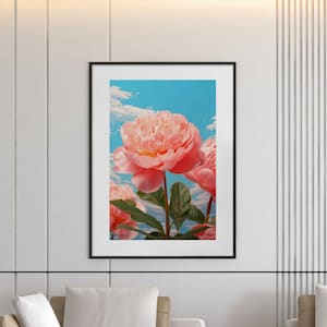 Pastel Flower Print: Lofi Anime Room Decor, Summer Vibes (Wall Art)