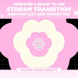 Animated Twitch Cat Stinger Transition: Baby Pink Kitty Stream Decoration