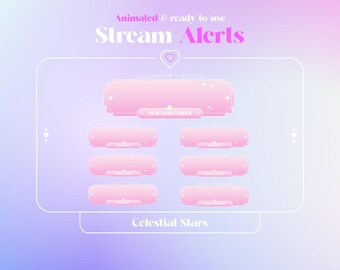 Pinke Himbeerfluss-Meldungen: Animiertes Twitch Overlay