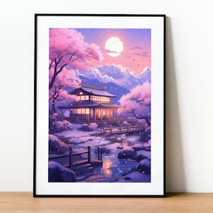 Stampa giapponese di Sailor Moon Lofi: arte murale anime kawaii