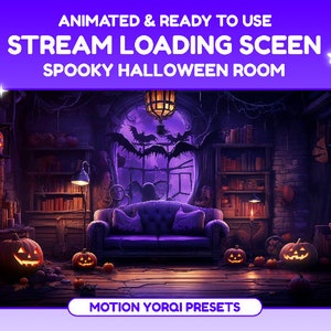 Spooky Halloween Room Animated Stream Overlay Pack
