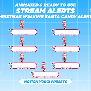 Animated Twitch Christmas Santa Alerts: Stream Decoration