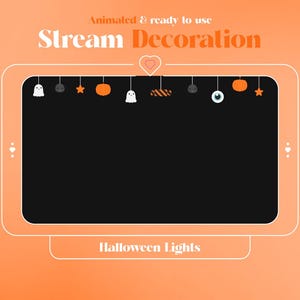Animated Halloween Stream Overlay: Spooky Pumpkin Lights