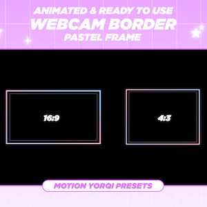 Animated Pastel Webcam Overlay: Twitch Stream Border