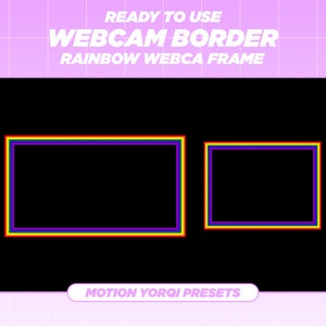 Rainbow Webcam Frame: Twitch Stream Overlay