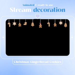 Animierte Twitch Weihnachts-Lebkuchen-Plätzchen, Weihnachts-Twitch-Overlay, Animierter Weihnachts-Stream, Winter-Twitch-Overlay, VTuber