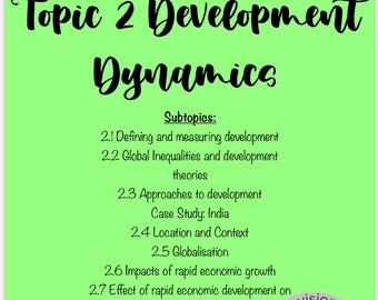Topic 2 - Development Dynamics GCSE Edexcel B Geography Revision Notes | therevisionplug 2022
