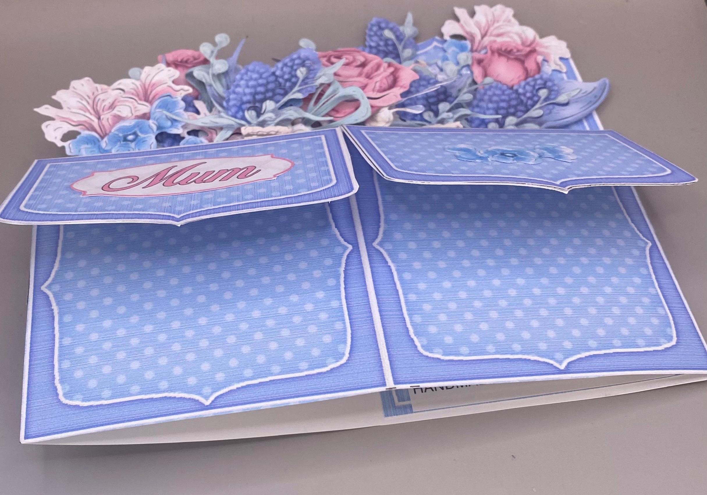 Birthday Mum Flowers Pop up Box Card Handmade - Etsy UK