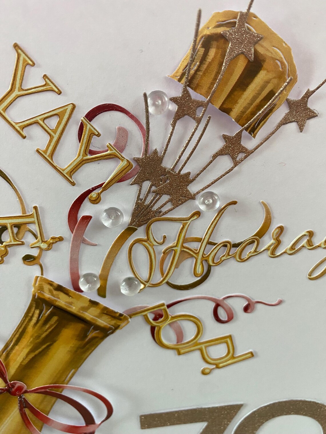 70th Birthday Champagne Card - Etsy