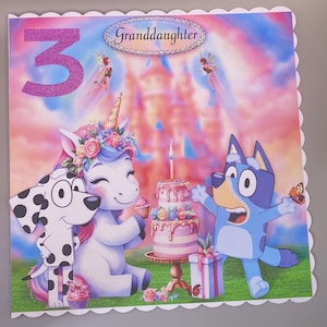 Bluey birthday card