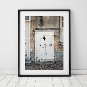 White Wood Door Wall Art, Architectural Decor, Rustic Vintage Door Print , Living Room Office Wall Decor  | PRINTABLE Digital Download