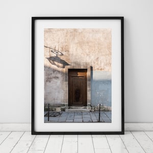 Brown Cream and Blue Parisian Door Wall Art, Door Architecture Decor, Door Print Photo, Urban Modern Poster | PRINTABLE Digital Download