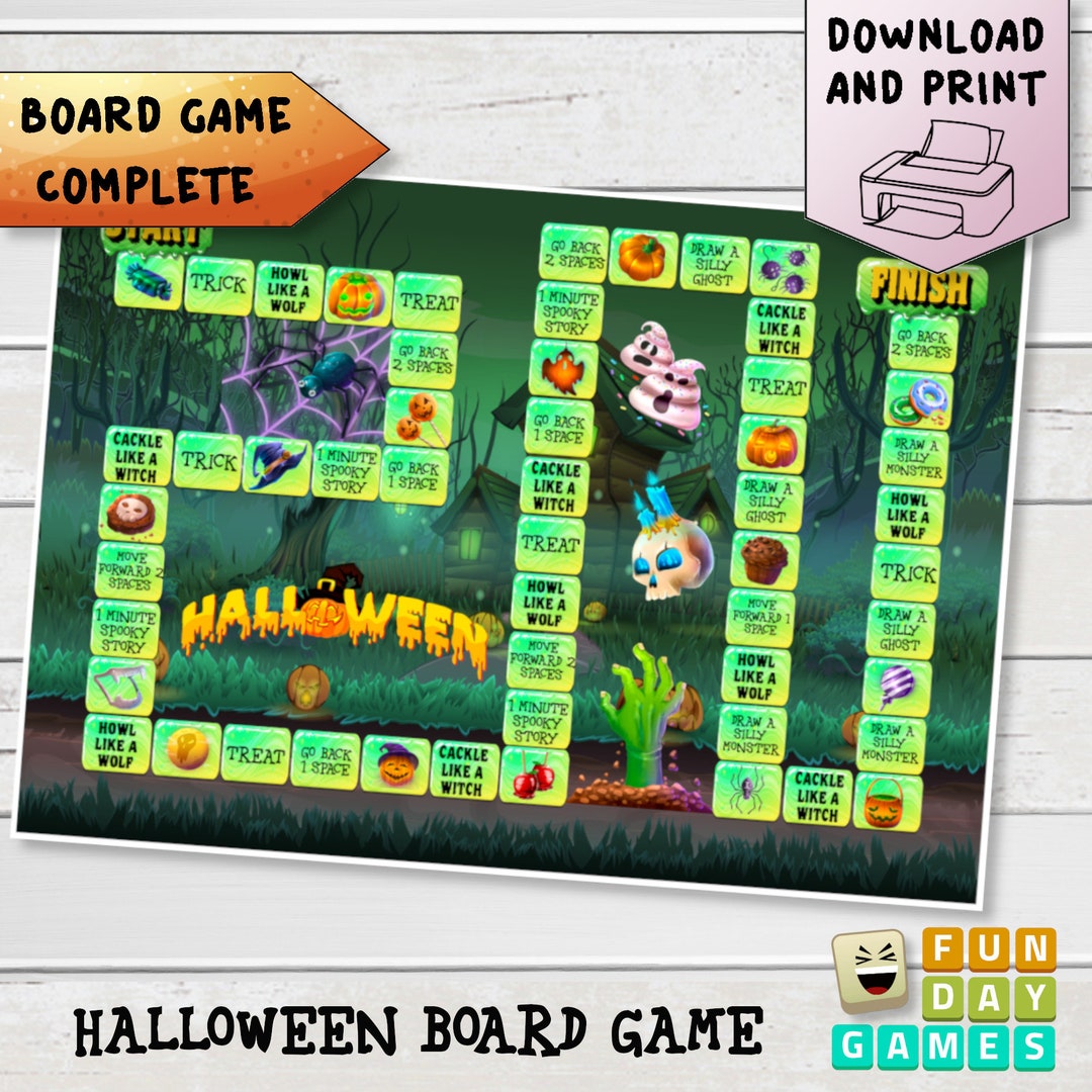 Halloween Board Game, Family Board Game, Educational Board Game