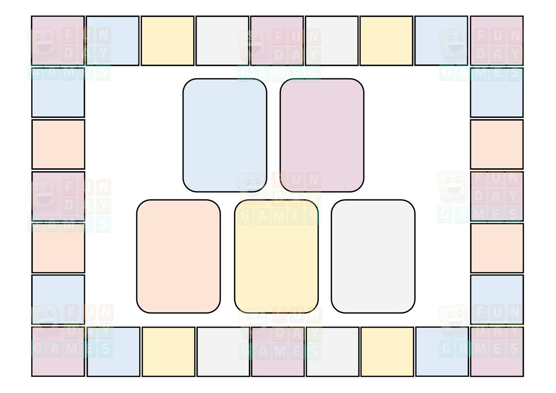 Printable Board Game Template 3, Blank Board Game, Classroom Board Game ...