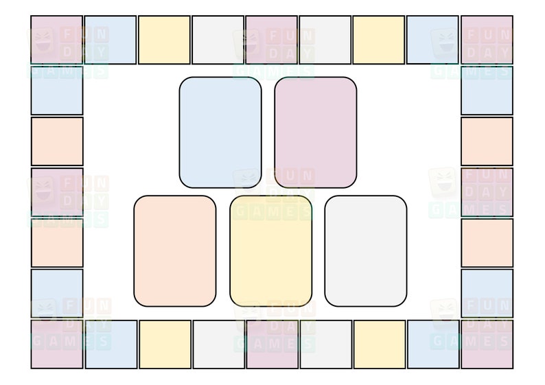 Printable Board Game Template 3, Blank Board Game, Classroom Board Game