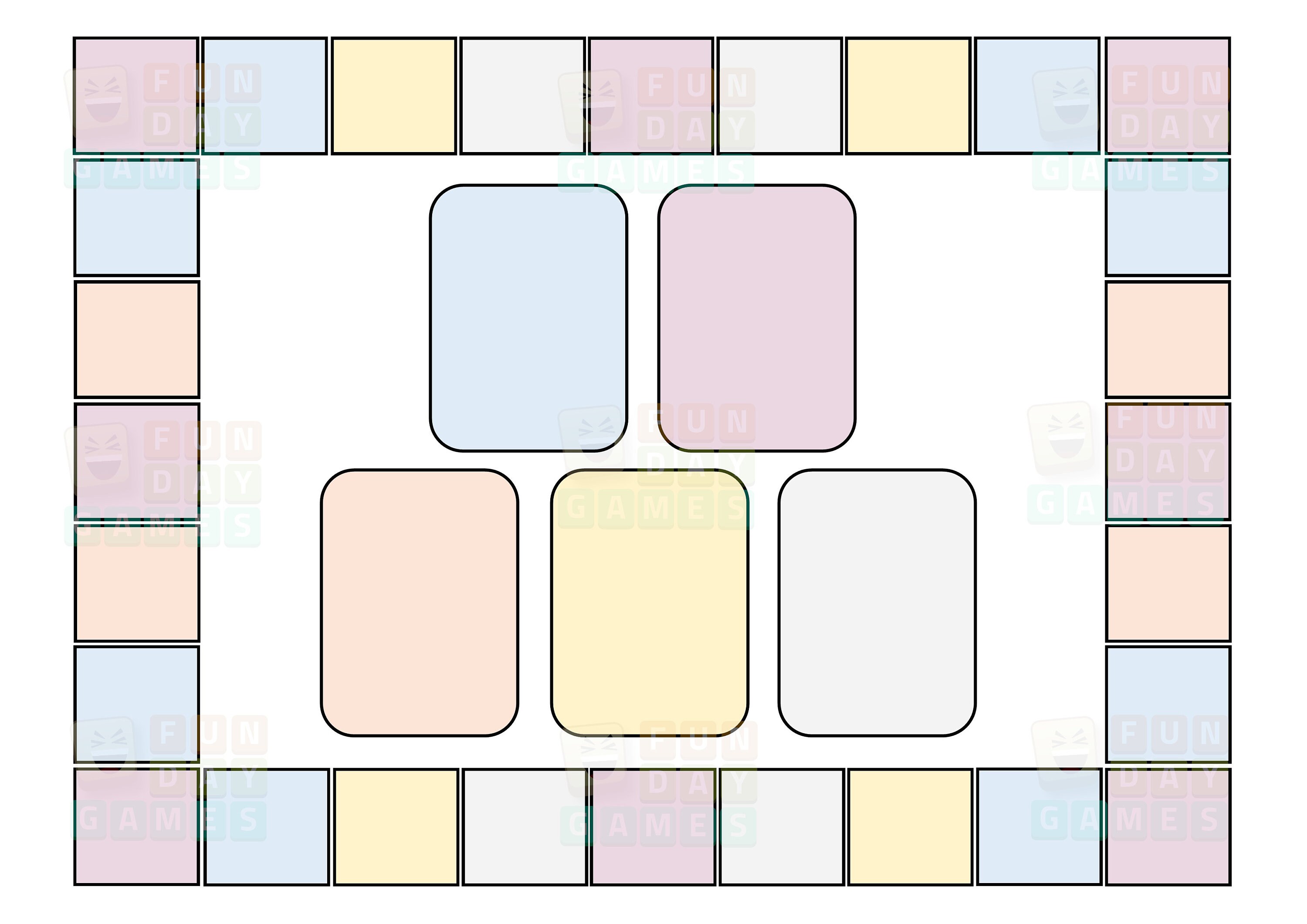 Printable Board Game Template 3, Blank Board Game, Classroom Board Game ...