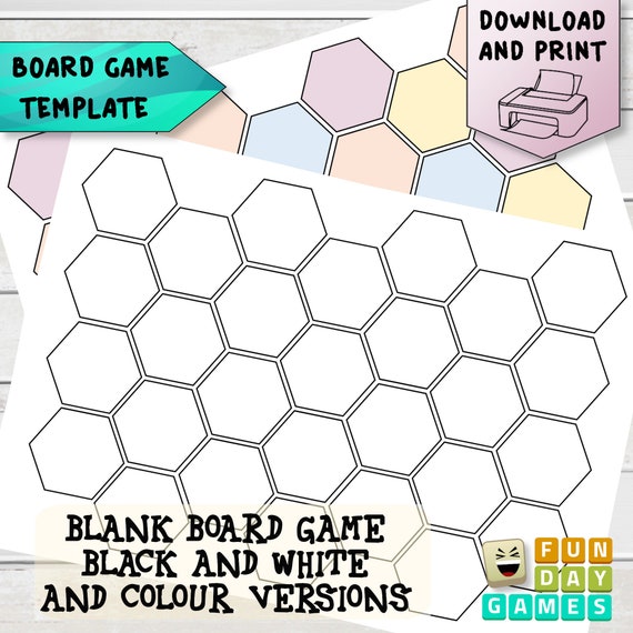 Blank Board Game Template  Printable Classroom Games
