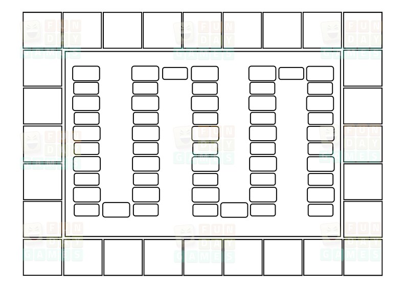 Printable Board Game Template 5, Blank Board Game, Classroom Supplies