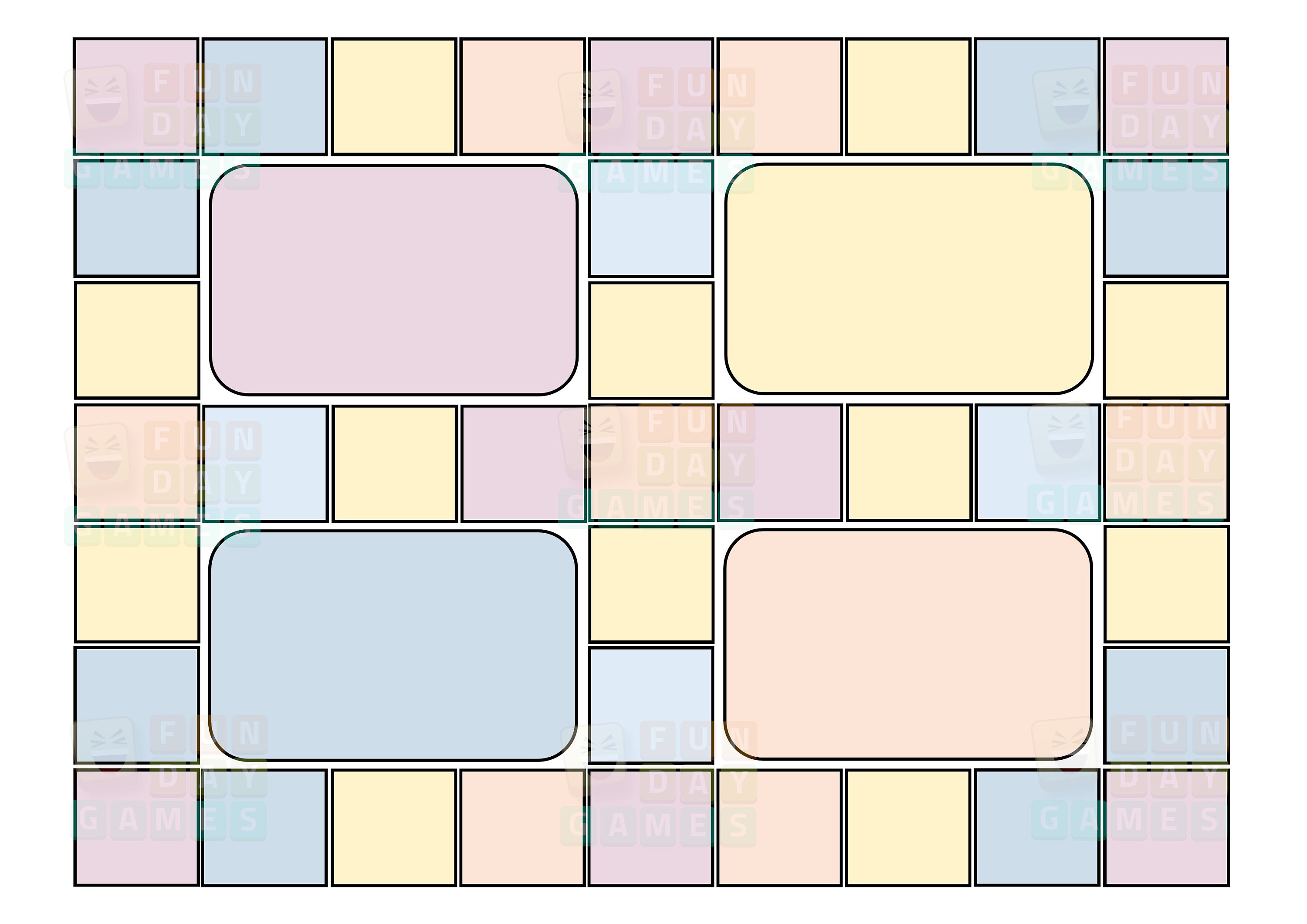 Printable Board Game Template 8, Blank Board Game, Educational Board ...