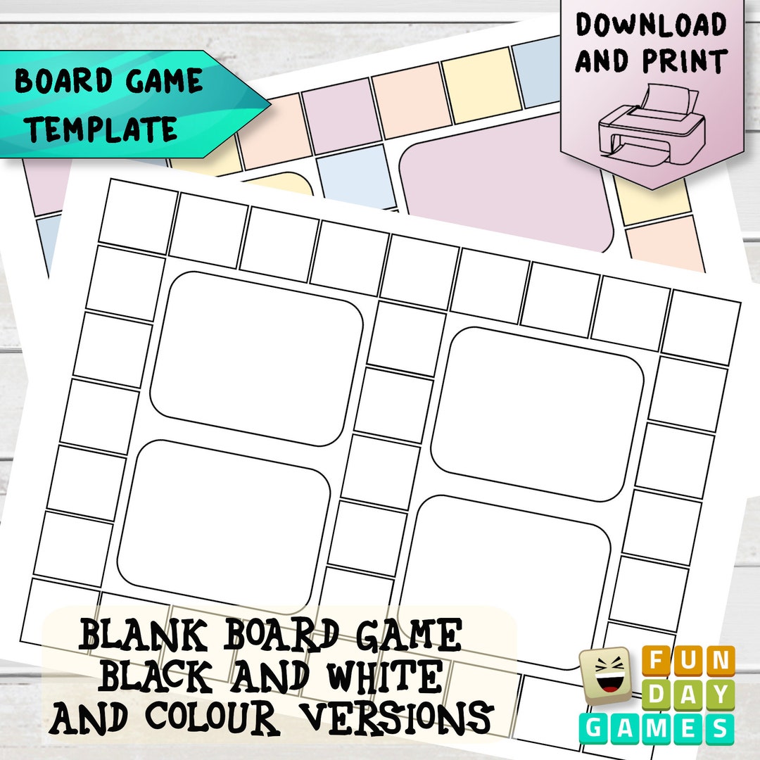 Printable Board Game Template 7, Blank Board Game, Educational Board Printable Board Game Template 7, Blank Board Game, Educational Board
