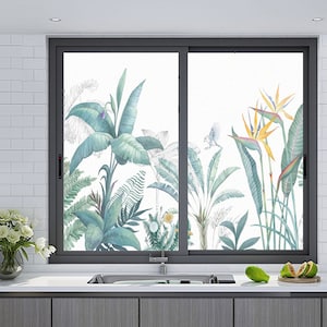 Custom Size Window Privacy Film Stained Glass Look, Stained Glass Window Decals, Static Cling Window Sticker Non-Adhesive