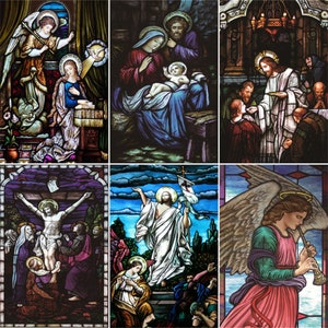 Custom Size Window Film Stained Glass Films Jesus Christ Virgin Window Sticker Paper Door Stickers