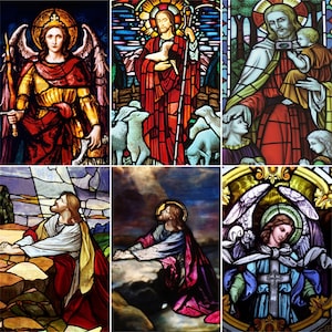 European Church Style Custom size Window Film Stained Glass Films Jesus Christ Window Sticker Paper Door Stickers