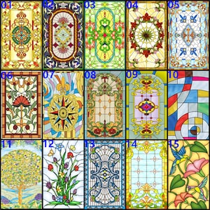 Customized Size Window Films Static Cling Frosted Church Sticker Stained Glass Film Bathroom Kitchen Cupboard Door Home Decor