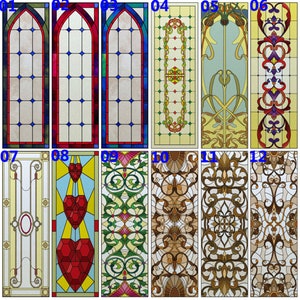 Customized Privacy Static Cling Window Film Frosted Stained Glass Films Home Bathroom Decor