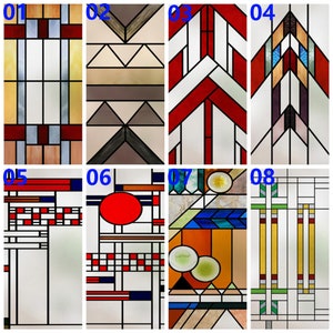 Custom Size Window Film Frosted Privacy Static Cling Stained Glass Retro Stickers Home Decor