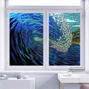 Windows Film Privacy Stained Glass Window Stickers Static Cling Decorative Frosted Window Films UV Blocking Muted Colors Window Coverings