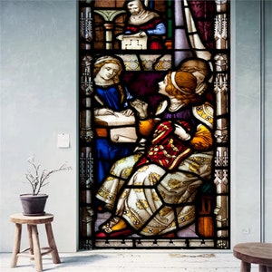 Church Style Custom Window Film Stained Glass Films Jesus Christ Door Window Sticker