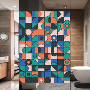 Privacy Window Film Church Static Clings Decorative Non-Adhesive Anti-UV Protection Heat Control Glass Stickers for Home