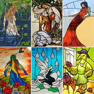 Custom Size Static Cling Window Film Frosted Stained Glass Films Sticker Home Decor