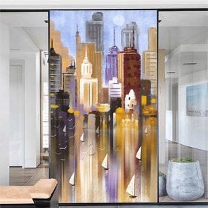 Custom Size Window Film Privacy Frosted Glass Sticker Heat Insulation and Sunscreen Building Decoration Adhesive sticker