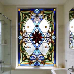 Antique stained glass window - Etsy 日本