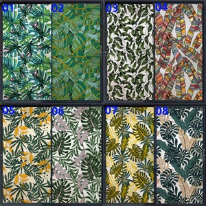 Folia witrażowa, naklejka na okno, mrożona, statyczna, tropikalne liście, bezszwowy wzór, wystrój domu, prywatność, niestandardowy rozmiar
