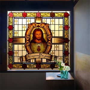 Window Film Stained Glass Films Frosted Privacy Static Cling Retro Sticker For Bathroom Cabinet Door Home Decor
