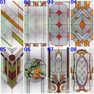 Customized Window Film Privacy Films Door Sticker Frosted Stained Glass Films 3D Matte Static Cling Kitchen Office Home Decor