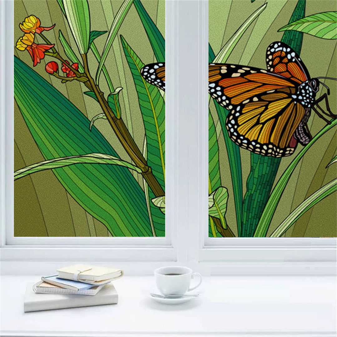 Customized Window Film Art Deco Design Colour Static Cling Sticker