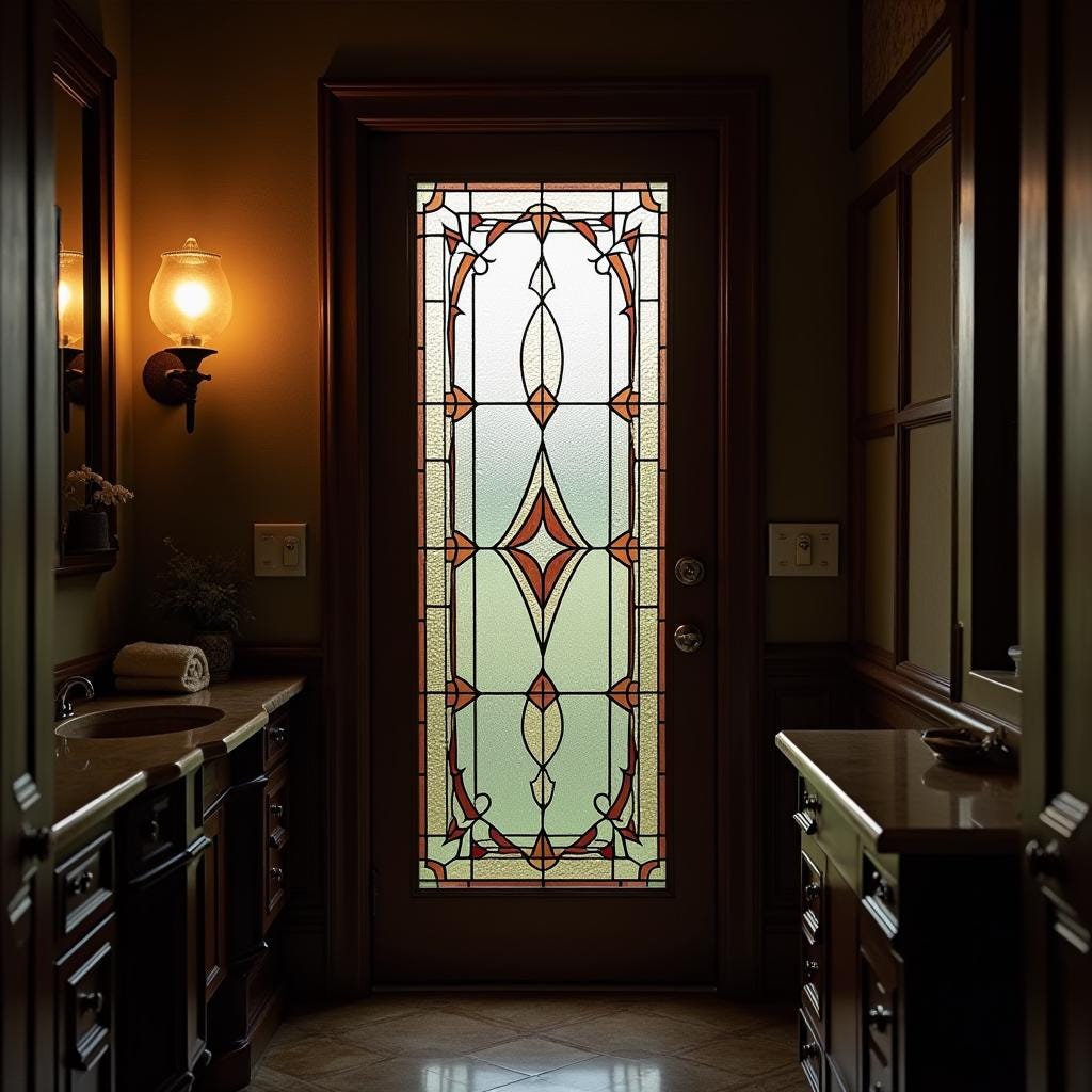 Custom Stained Glass Window Film – Elegant Frosted Geometric Design for ...