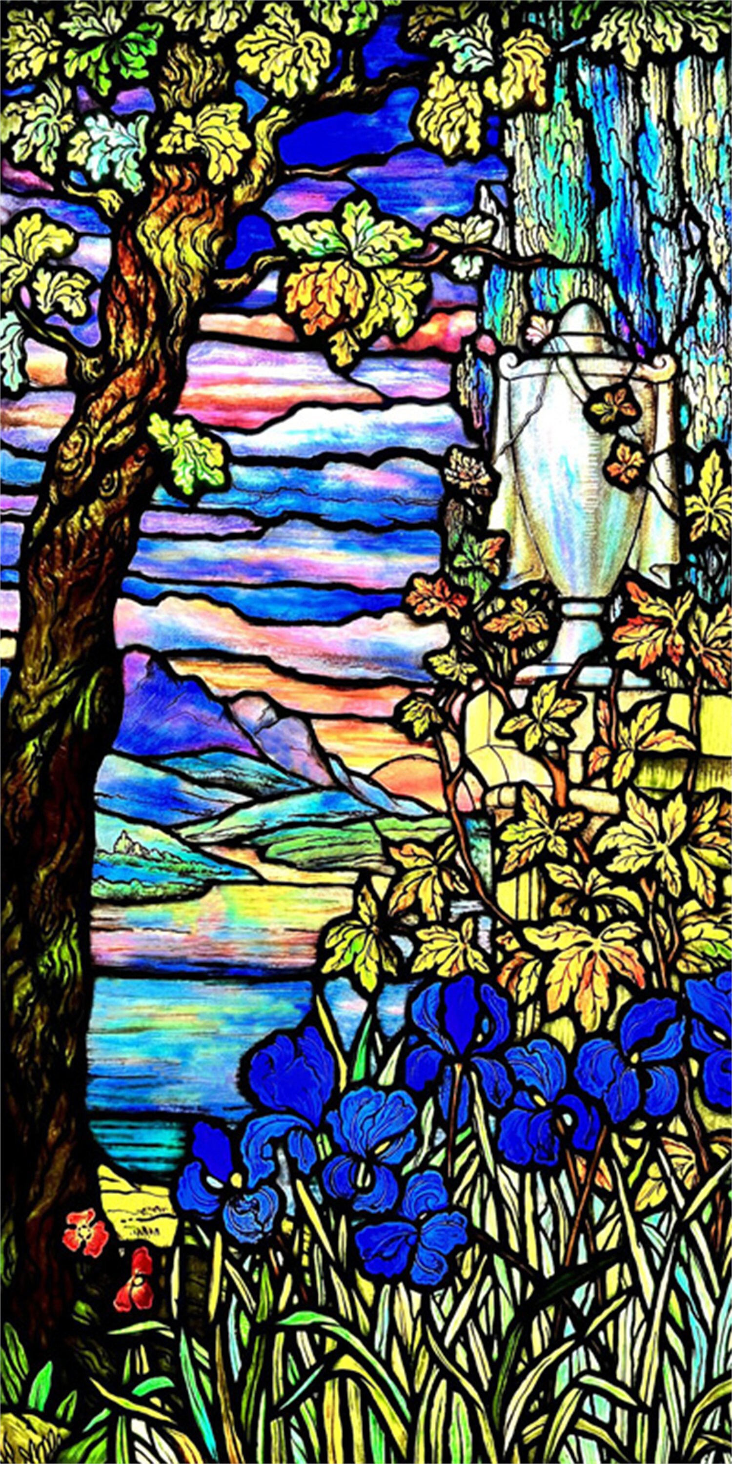 Window Film Stained Glass Frosted Privacy Static Cling Vintage Etsy UK