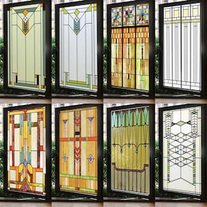 Custom Privacy Window Film – Frosted Stained Glass, Static Cling for Office, Bathroom, and Home Decoration
